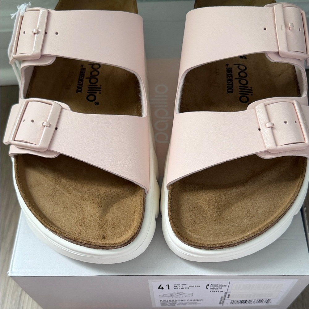 Papillio By Birkenstock Light Pink Buckle Sandals NWB (various sizes)